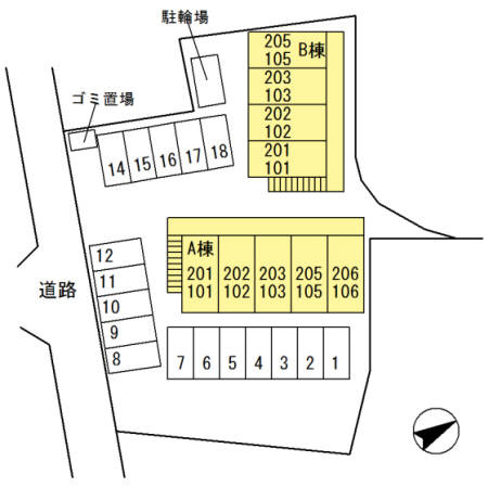 サンパティオ Ｂの区画図