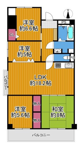 ハイマート弥刀の間取り