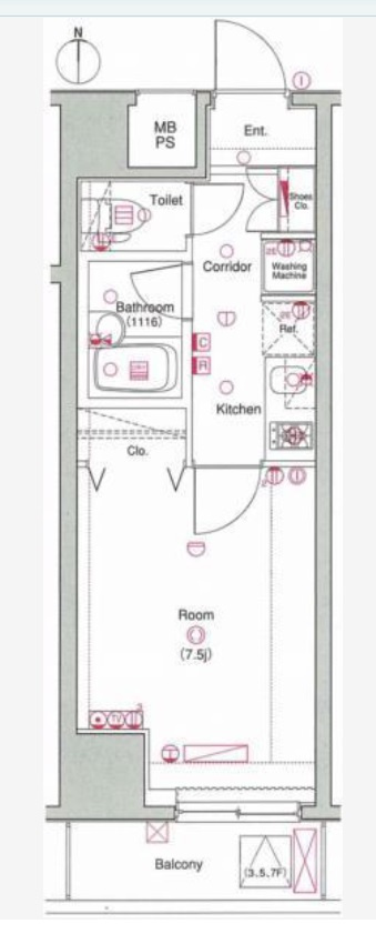 L-Flat入谷の間取り