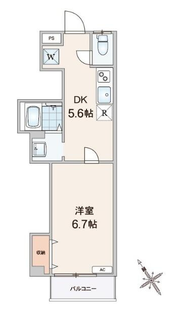 角部屋につき採光良好