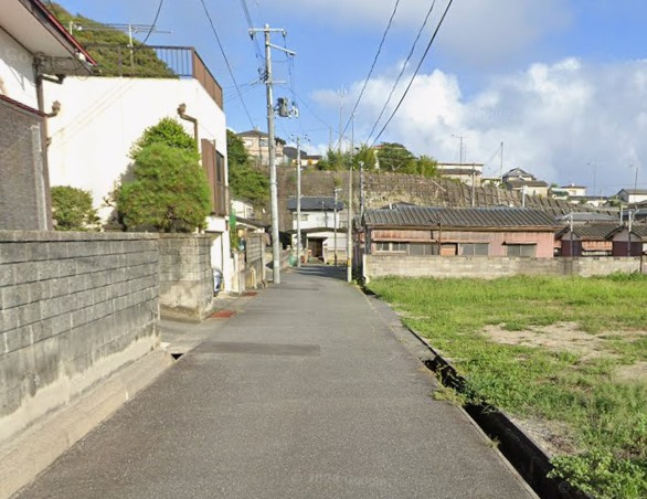 【新築戸建】　いわき市江名北口第2　長期優良住宅の前面道路含む現地写真|北東側5.0ｍ公道