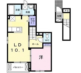 【間取り】 | メゾン　ド　フルールⅡ | 間取りです。