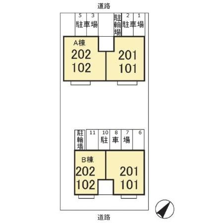 リビングタウン東浦和Bの区画図