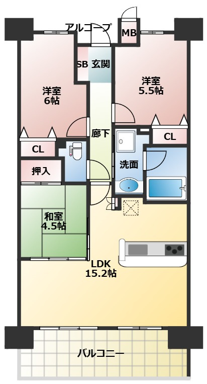 KDXレジデンス守口の間取り