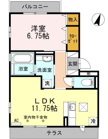 ロイヤルティアラⅤ・Ⅵ　Ⅵの間取り