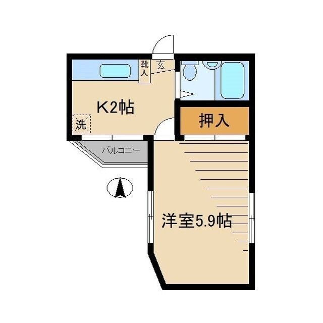 川尻コーポの間取り