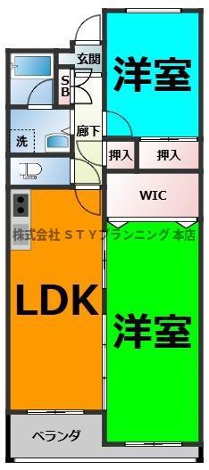 仲介手数料０円！シャトー樹里の間取り
