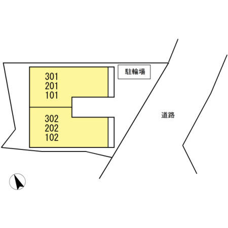 第3サニーハイツの区画図