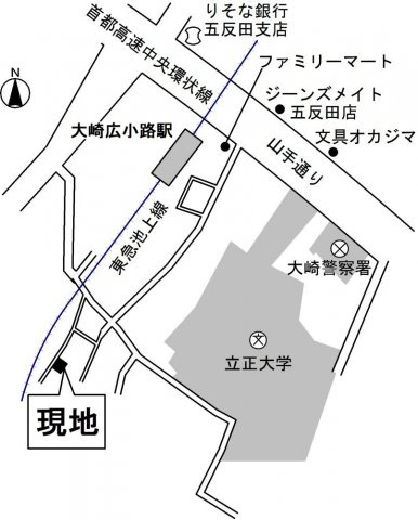 ビューノ大崎の地図