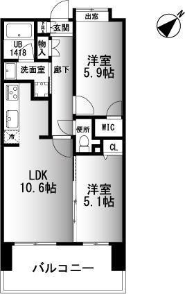 【間取り】 | ラ・フォンテ博多駅南