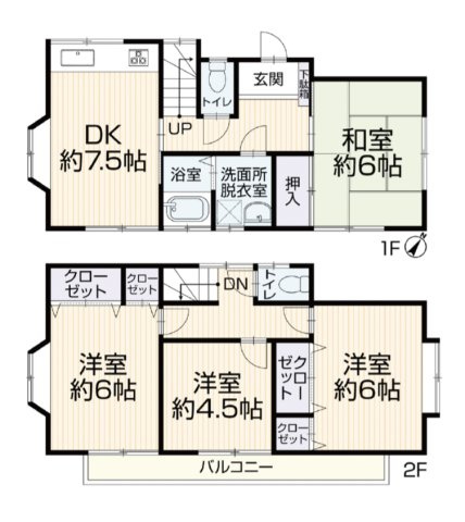 ２年間の安心保証付き／瀬谷区下瀬谷3丁目の間取り