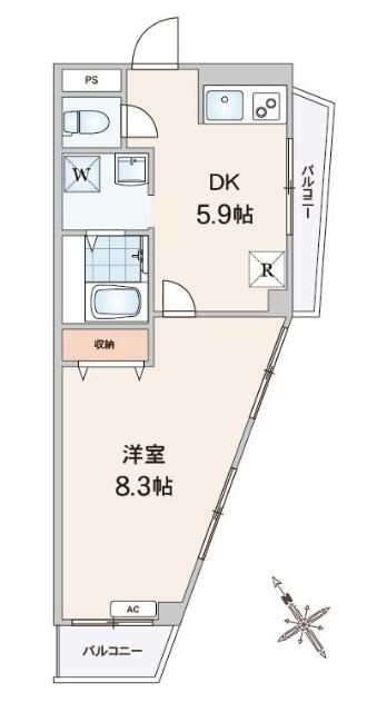 角部屋につき採光良好