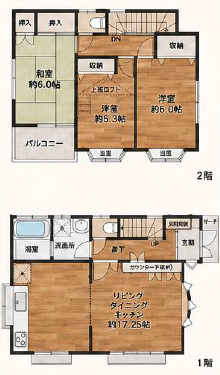厚木市棚沢　中古戸建の間取り