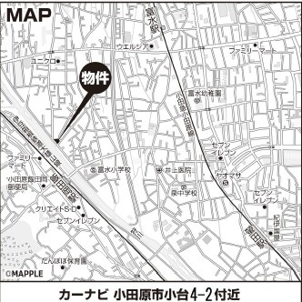 【地図】 | 小田原市小台　新築戸建て　大雄山線「飯田岡駅」徒歩4分