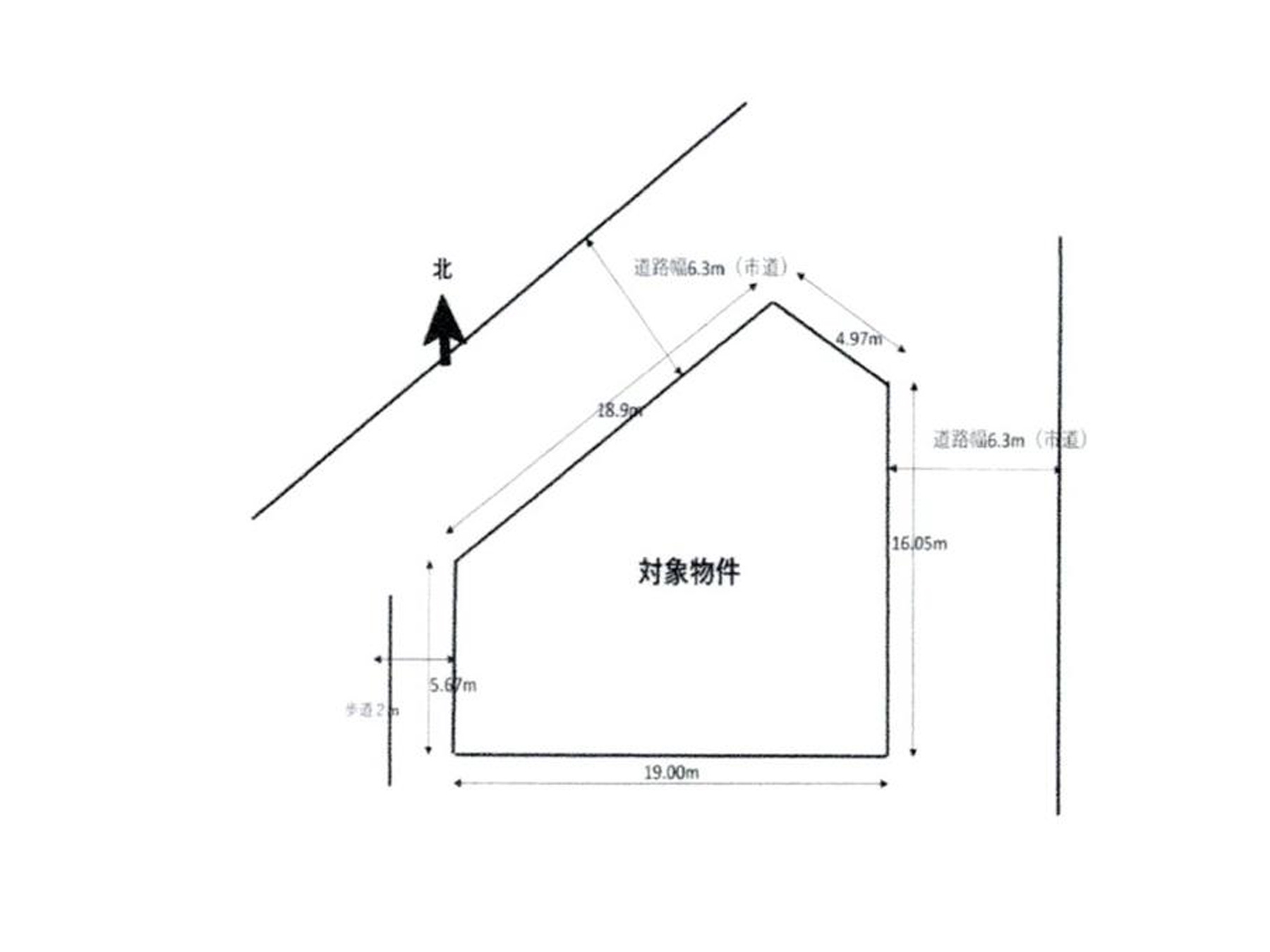 奈良市帝塚山南５丁目の売地の土地図