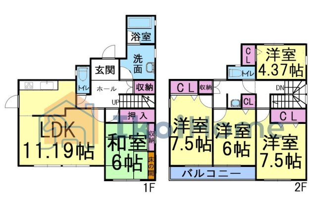 神戸市西区井吹台東町６丁目　中古戸建の間取り|●年中無休：当日予約可●5LDK＋お庭スペース付き！うれしい和室ございます！収納スペースも豊富です♪