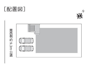 新潟市西小針1丁目　B棟の区画図