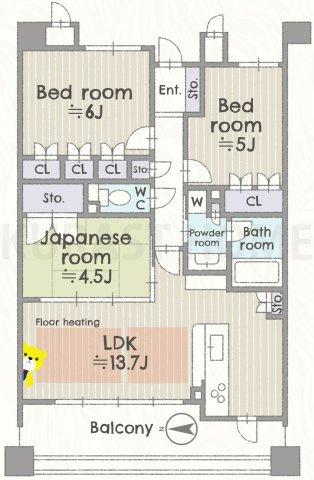 ネバーランド西京極　5階の間取り