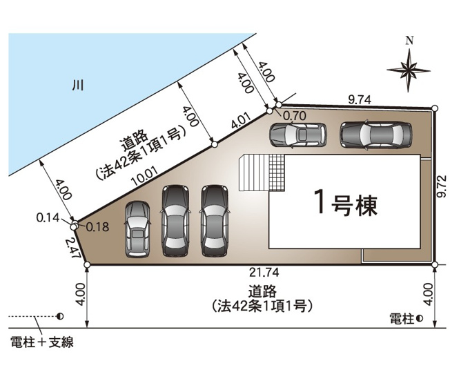 【間取り】 | 浜松市中央区材木町 2期 新築一戸建て | 区画図です