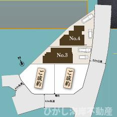 藤沢市羽鳥２丁目　新築戸建　全4棟の区画図|対象No4