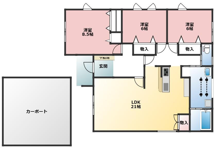 上越市頸城区上吉新築の間取り