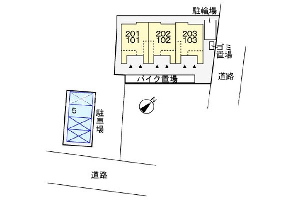 ラフィネ２　堀之内※初期費用分割あと払いサービス利用可能物件の区画図
