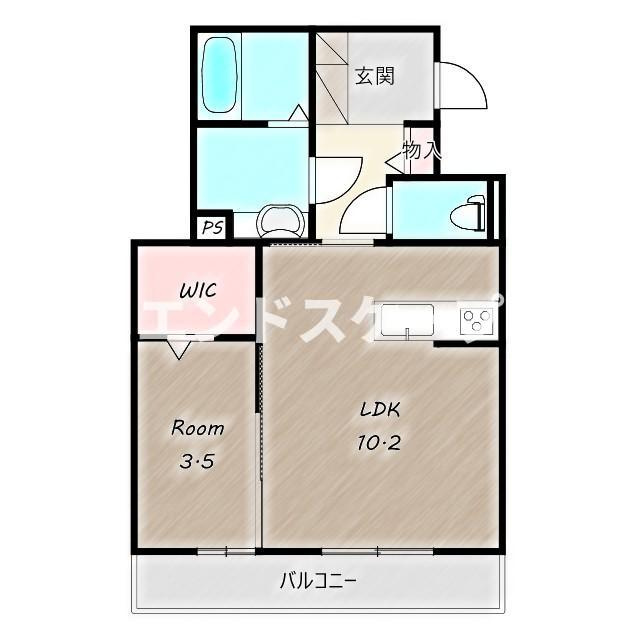 ラルジュ飯塚の間取り|高崎、前橋、伊勢崎エリアのお部屋探しはエンドスケープまで！お客様の理想お聞かせ下さい♪
