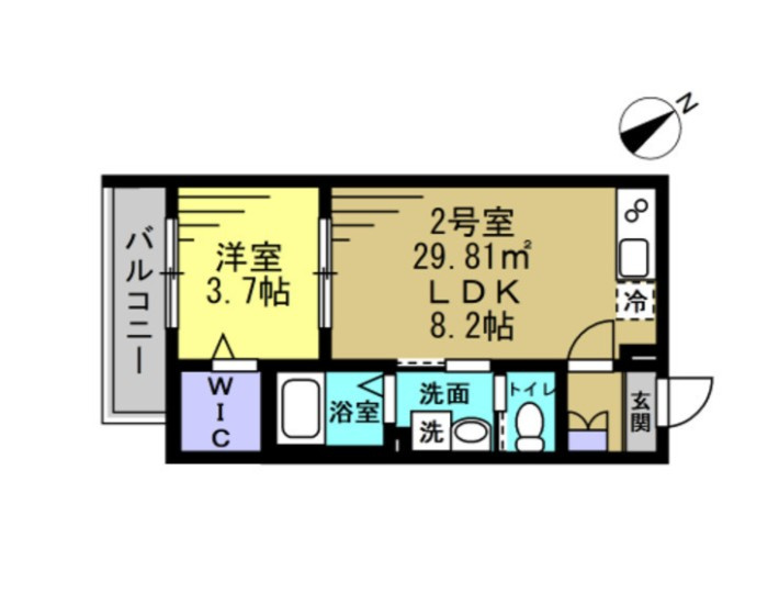 流山市向小金２丁目のアパートの間取り