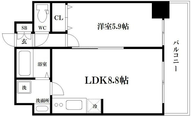 S-FORT福島LaLunaの間取り