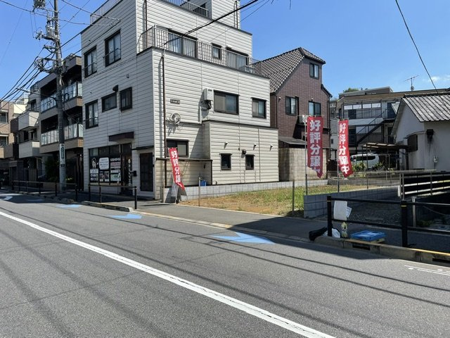 板橋区常盤台３丁目　建築条件なし土地の前面道路含む現地写真