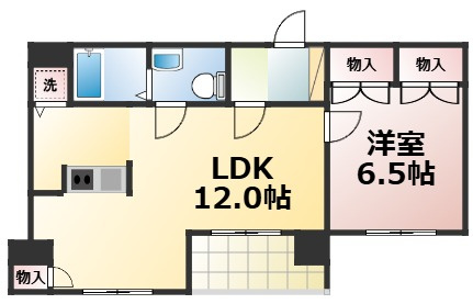 【間取り】 | フェルティシャトー今里　仲介手数料無料