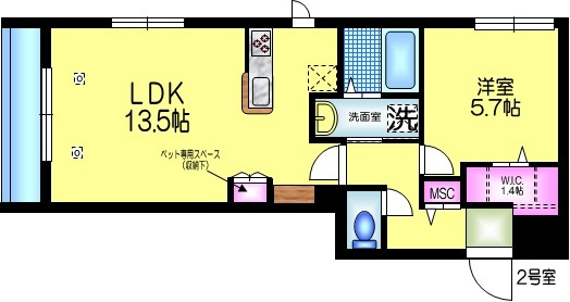 ＦＥＬＳＥＮ　フェルゼンの間取り|★開放感のある間取り★