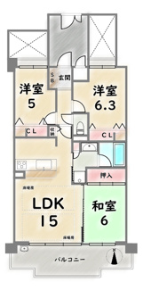 【間取り】 | ダイアパレスオーセント鳴滝