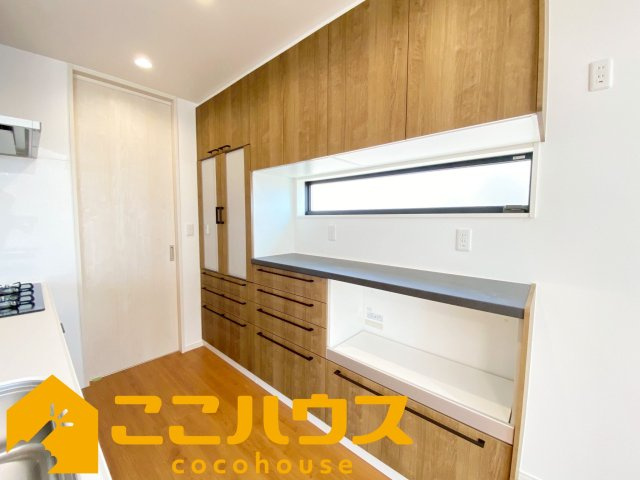 中頭郡読谷村渡慶次2期　一戸建て　3号棟のキッチン|家事のしやすいシステムキッチン