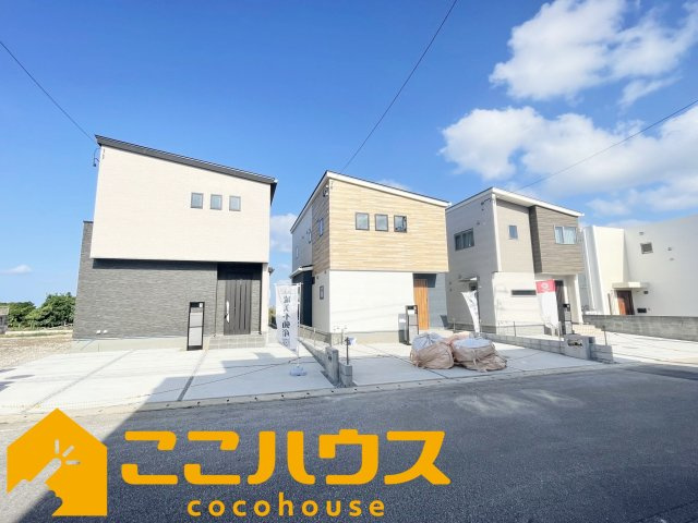 中頭郡読谷村渡慶次2期　一戸建て　3号棟の外観|シックで上質な佇まいの未入居物件です♪
