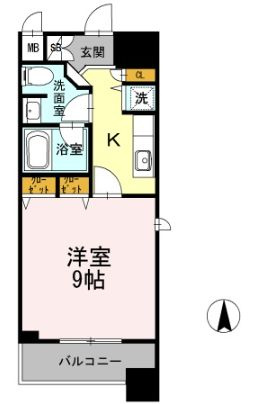 カスタリア堺筋本町の間取り