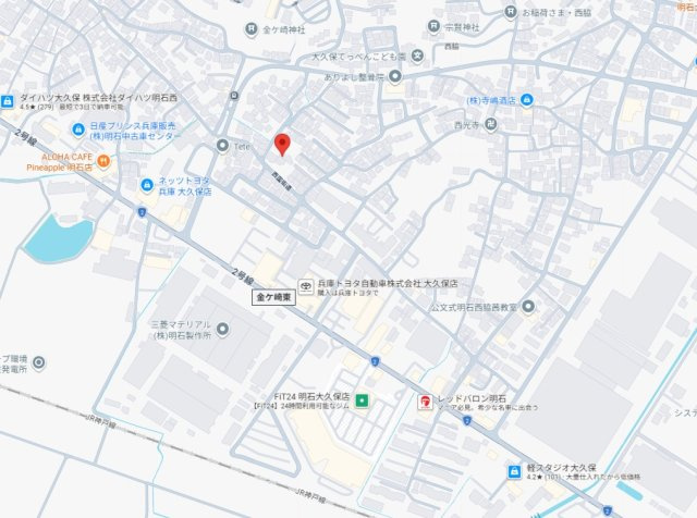 明石市魚住町金ケ崎　中古戸建の地図