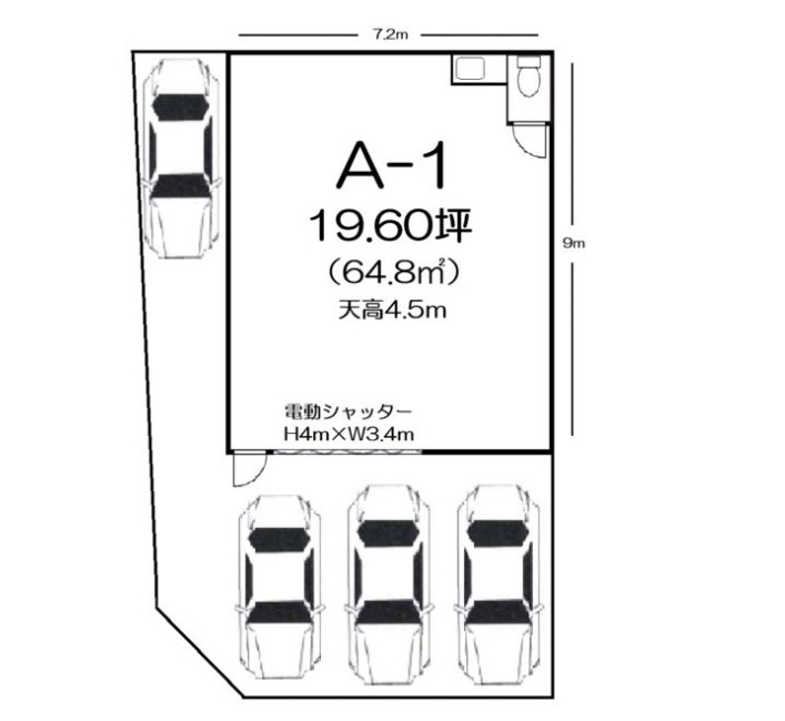 あきる野市秋川４丁目の倉庫の間取り