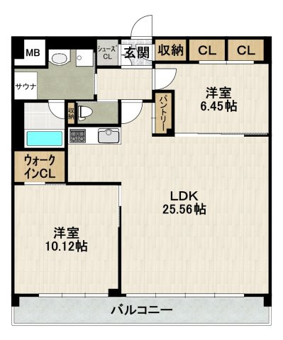 プレジオ宝塚ASIANの間取り|８号室（1～4階）