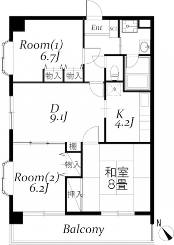 ガーデンスクエア北坂戸の間取り