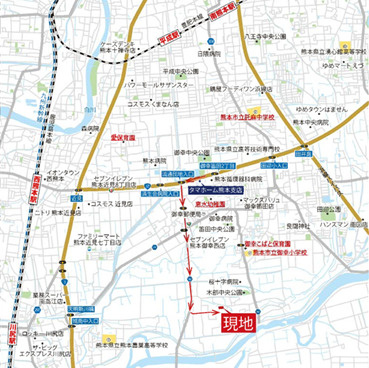 タマタウン御幸木部Ⅲ／南区御幸木部3丁目／2号棟の地図