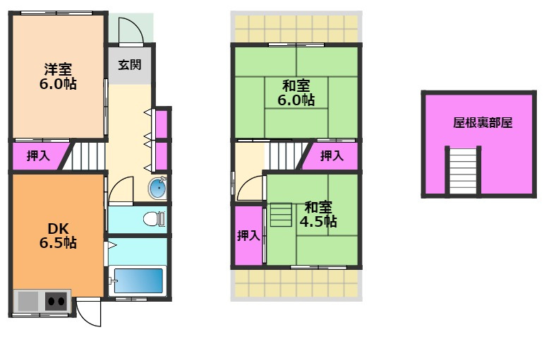 津之江1丁目貸家の間取り