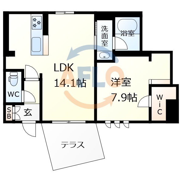 シャーメゾン堂ヶ芝　桃陽小学校区の間取り|シャーメゾン堂ヶ芝　間取り