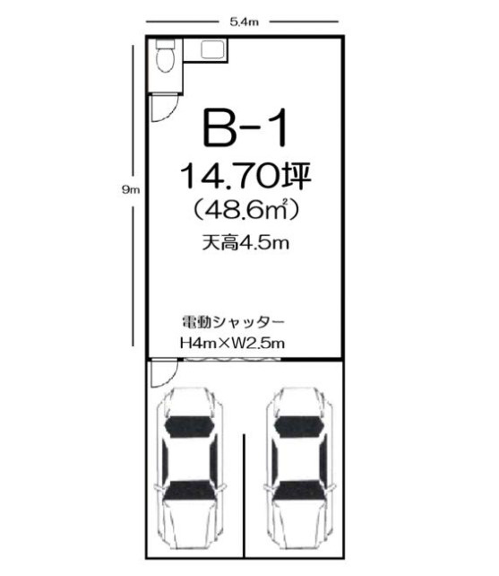 あきる野市秋川４丁目の倉庫の間取り
