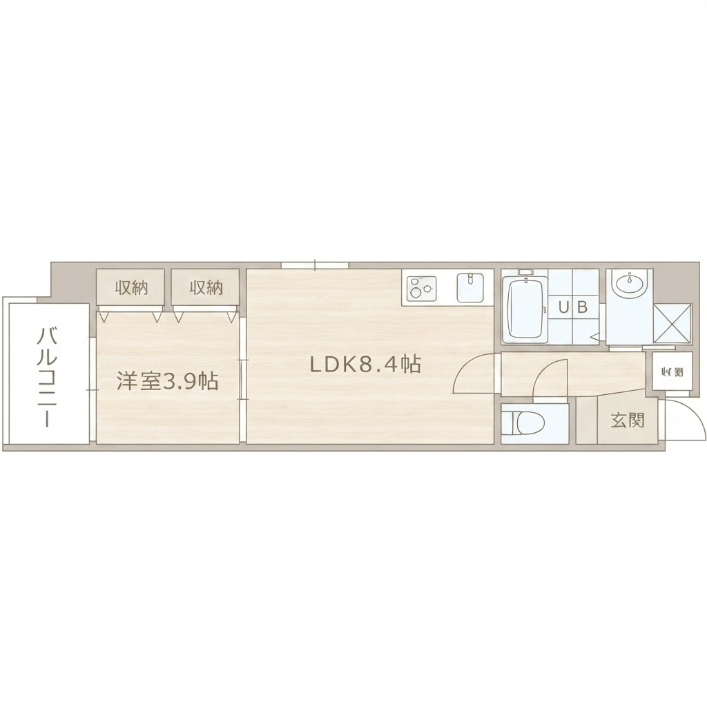 オルフェア上本町Ⅶ番館の間取り