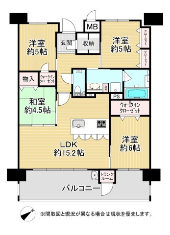 サンパーク城野駅前EXIA（A-4）の間取り