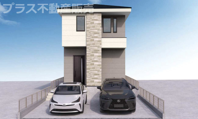 【外観】 | 福岡市南区桧原1丁目2期　1号棟（全1棟）【仲介手数料無料・0円】 | 完成イメージの外観パースです。