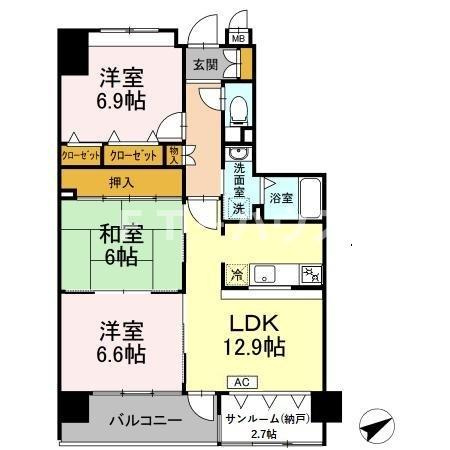 ソレイユ華の間取り