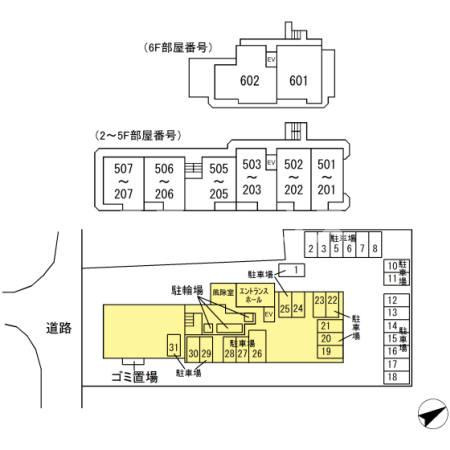 ソレイユ華の区画図