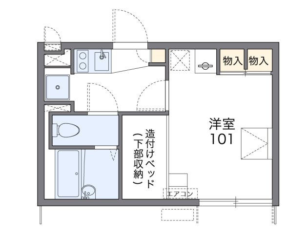 【間取り】 | レオパレス板原 | 代表的な間取のため実際の間取とは異なる場合があります